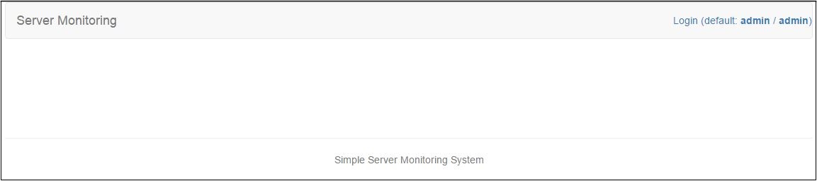 server monitoring first page