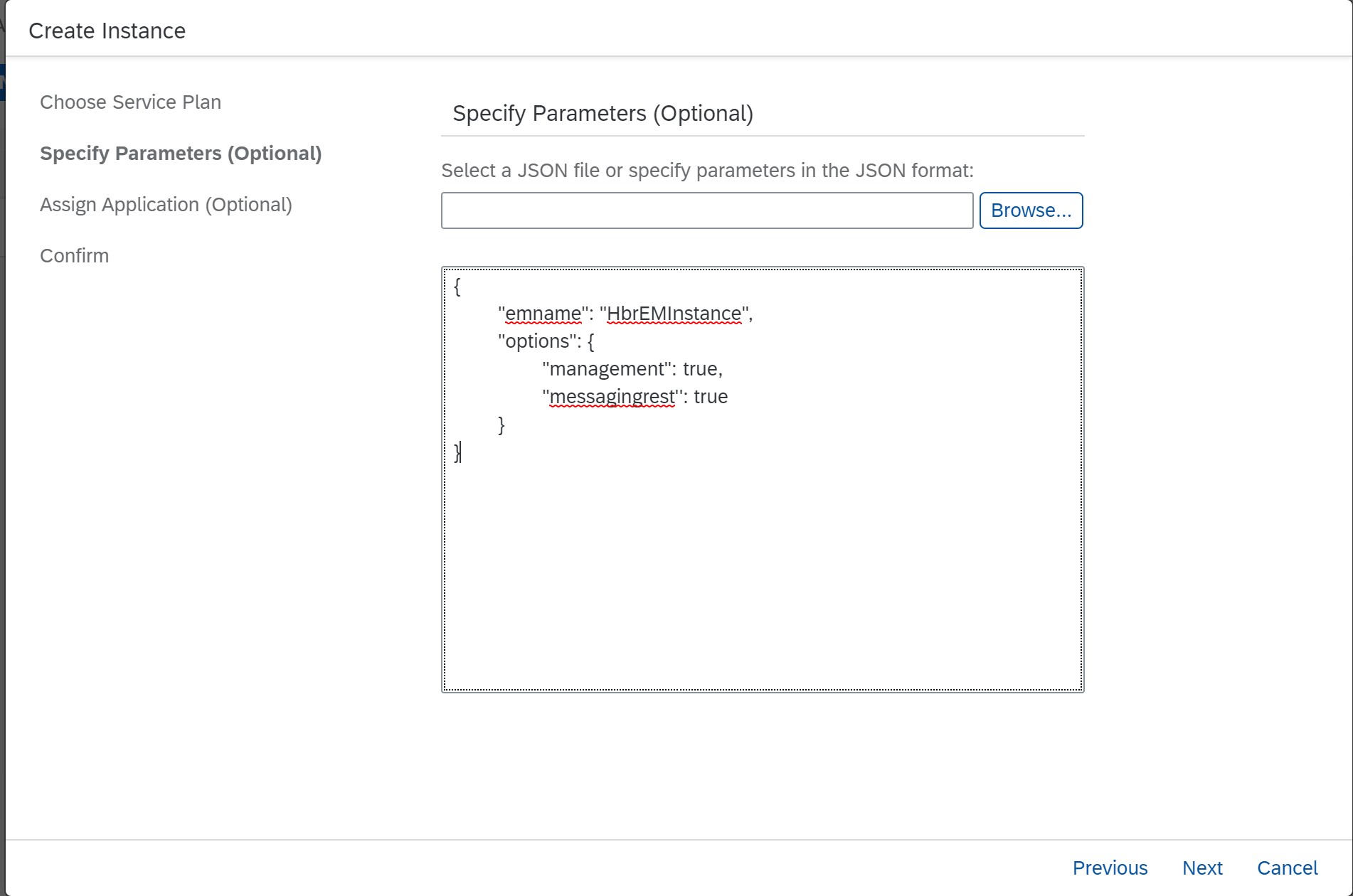 SpecifyParameters