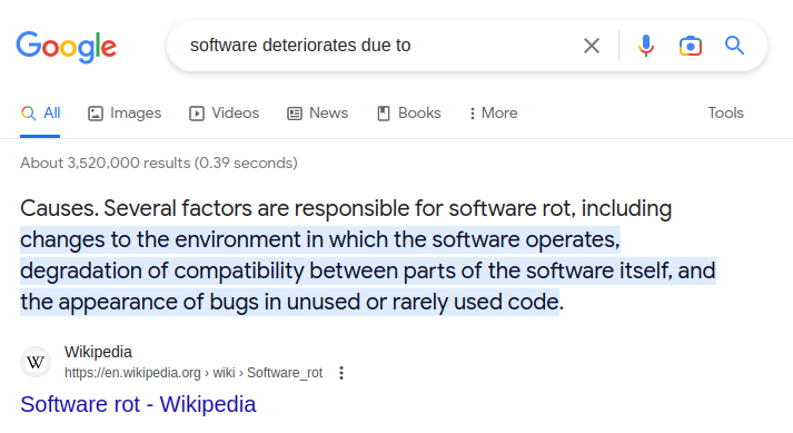 google explains why software deteriorates