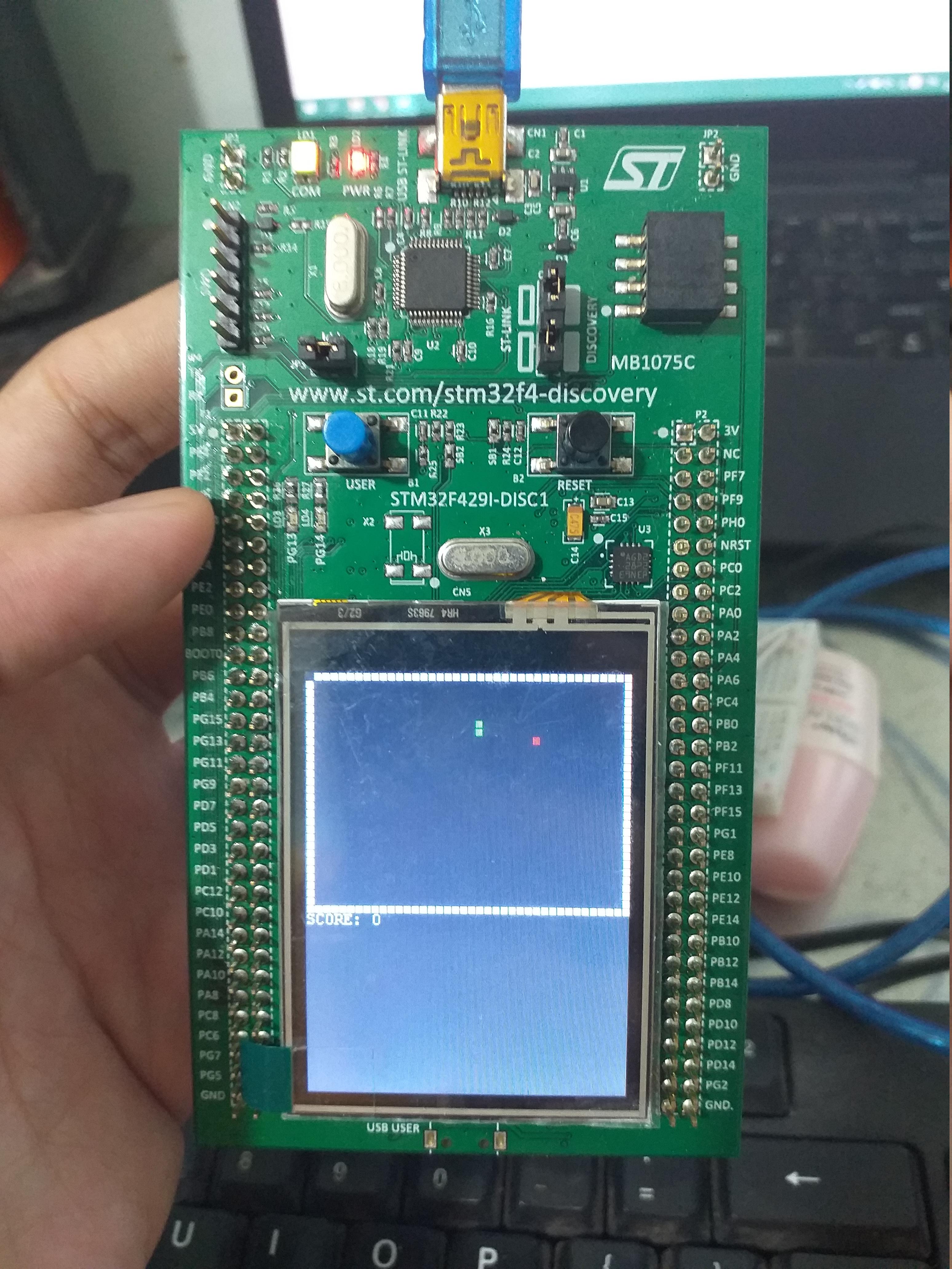 SNAKE on STM32F429 DISCOVERY BOARD
