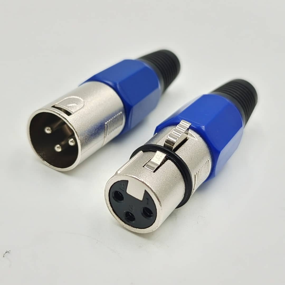 XLR Metal Connector Set Silver Black
