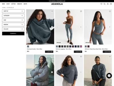 Adanola landing page