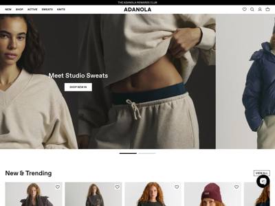 Adanola landing page