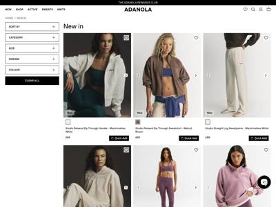 Adanola landing page