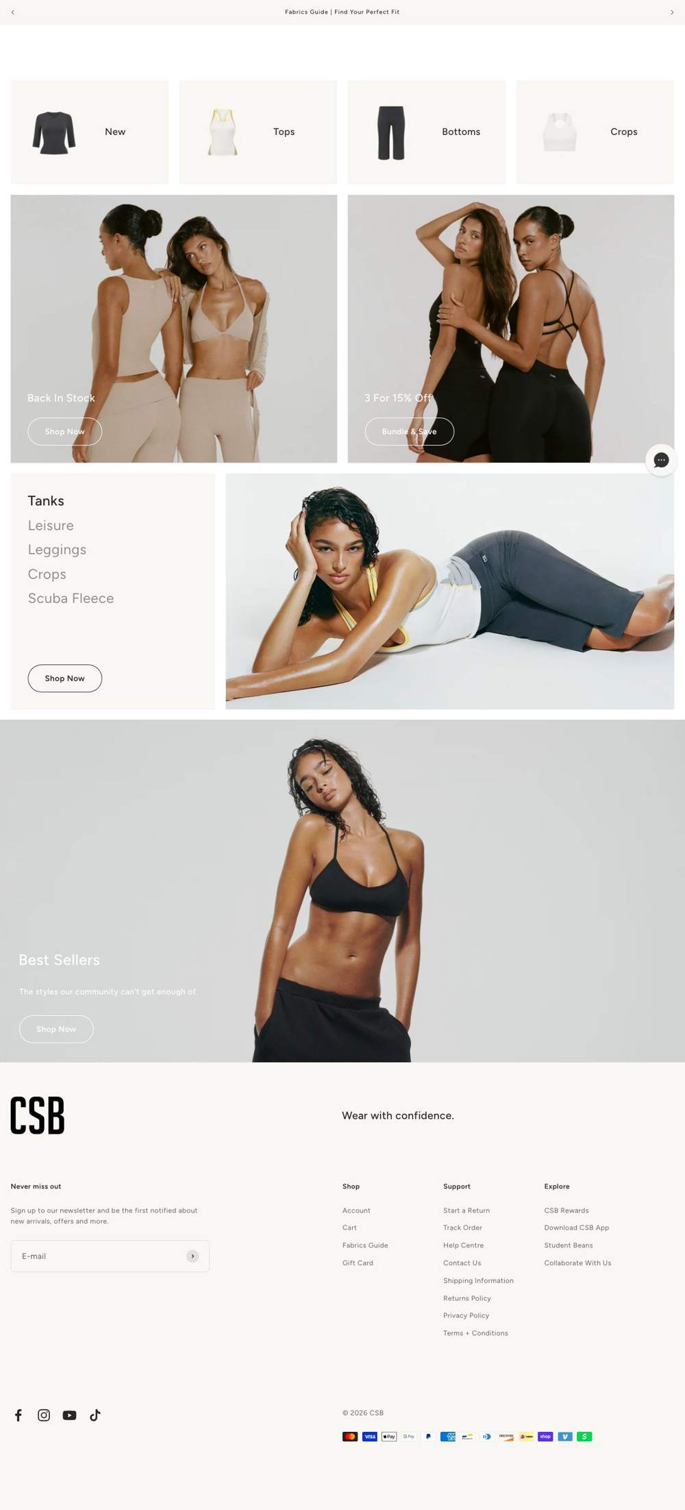 CSB landing page: CSB