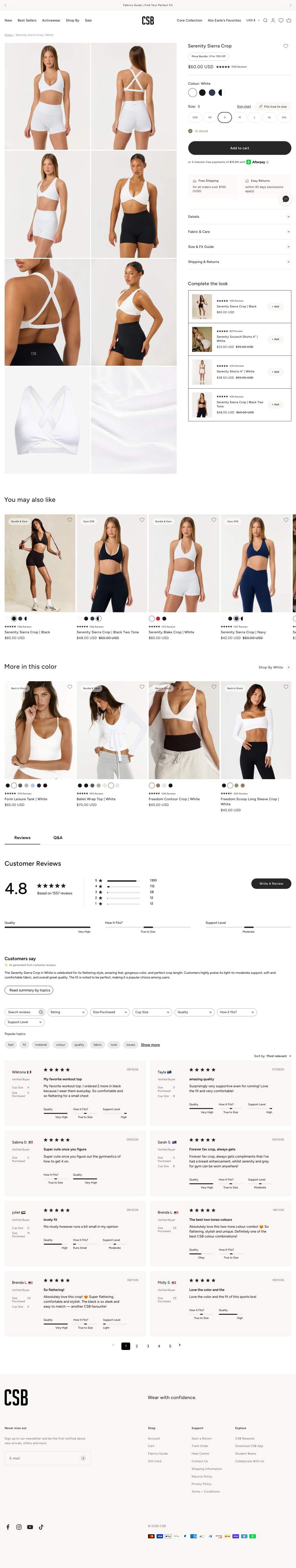 CSB landing page: Serenity Sierra Crop