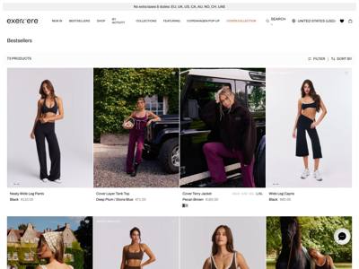Exercere landing page