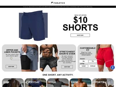 Fabletics landing page