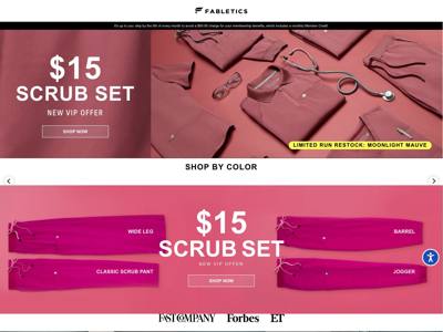 Fabletics landing page