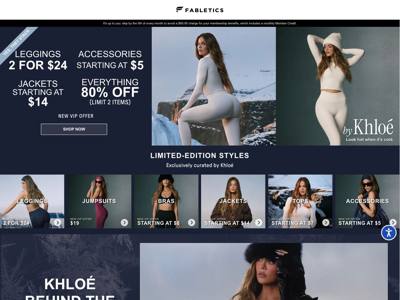 Fabletics landing page