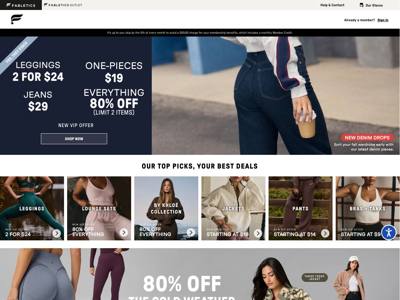 Fabletics landing page