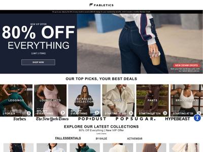 Fabletics landing page