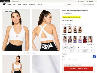 Fabletics landing page