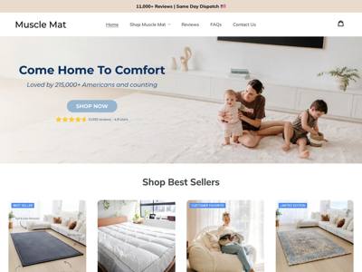 Muscle Mat landing page