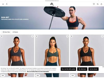 Oner Active landing page