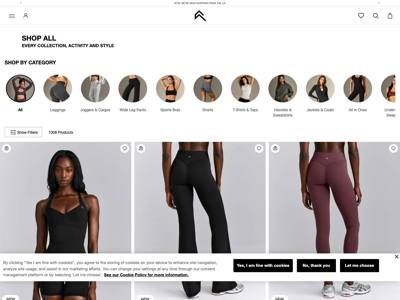 Oner Active landing page