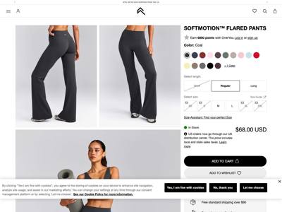 Oner Active landing page