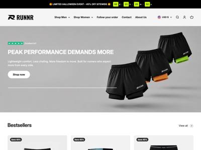 Runnr Active landing page