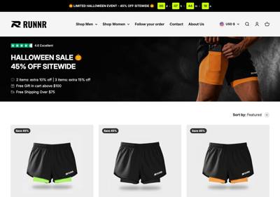 Runnr Active landing page