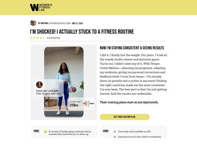 Tempo landing page