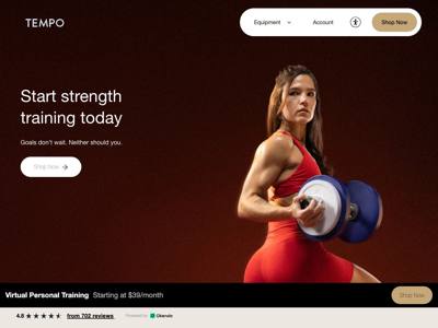 Tempo landing page