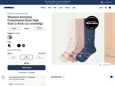 Bombas landing page