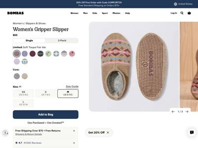 Bombas landing page