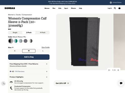 Bombas landing page
