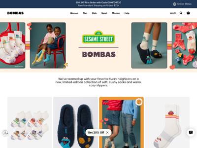 Bombas landing page