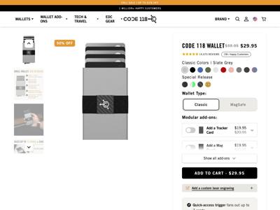 CODE 118 landing page