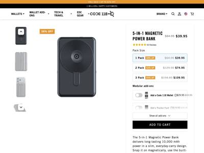 CODE 118 landing page