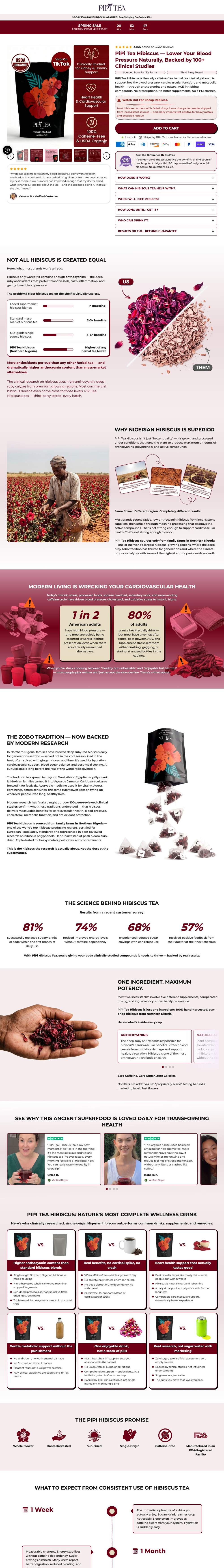 Pipitea landing page: PiPi Tea