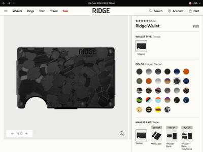 Ridge landing page
