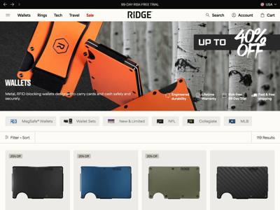 Ridge landing page