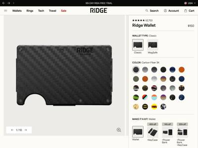 Ridge landing page