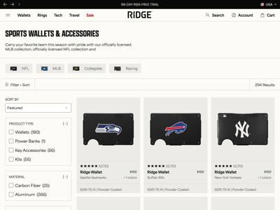 Ridge landing page