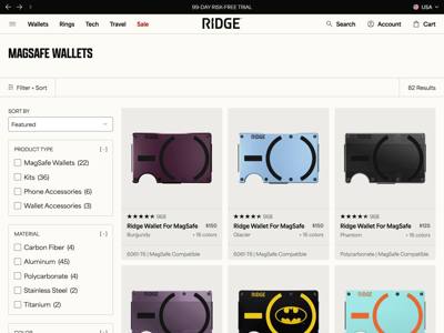 Ridge landing page