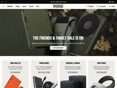 Ridge landing page