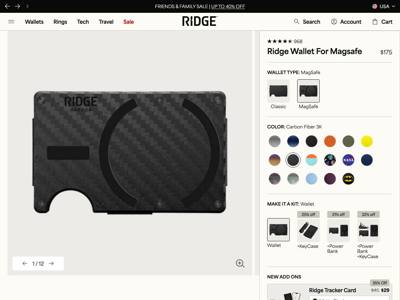 Ridge landing page