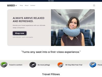 Wander Plus landing page