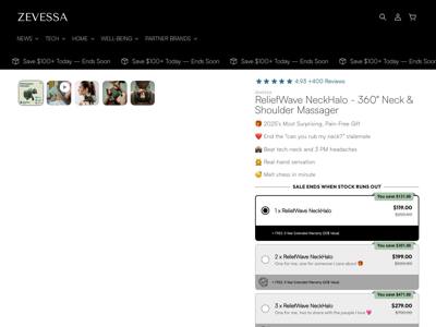 Zevessa landing page