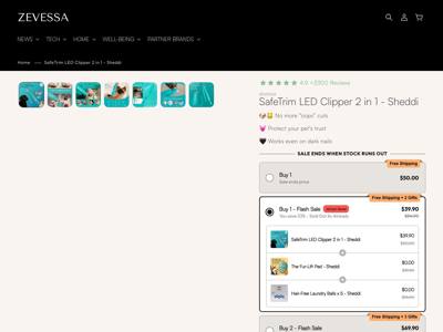Zevessa landing page