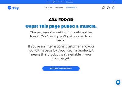 Chirp landing page