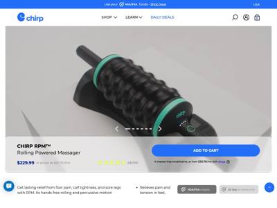 Chirp landing page