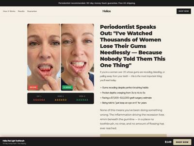 Helios landing page