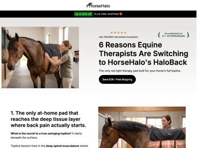 HorseHalo landing page