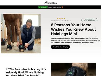 HorseHalo landing page