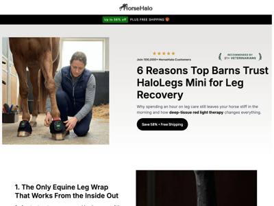HorseHalo landing page