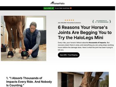 HorseHalo landing page