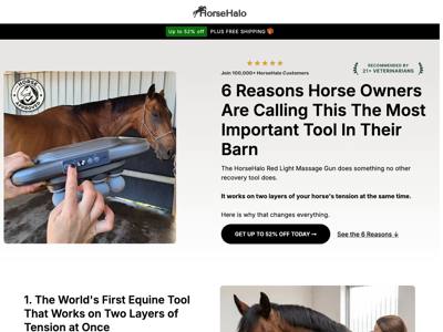 HorseHalo landing page